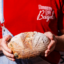 Load image into Gallery viewer, Olive &amp; Rosemary Sourdough Boule - 2 DAYS NOTICE REQ&#39;D
